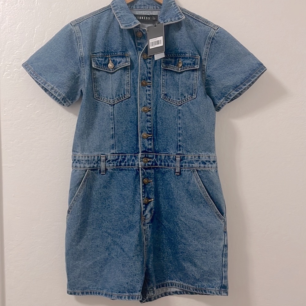 Lioness Denim Romper Size 12 NWT